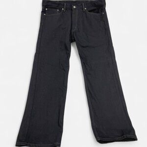 Levi's 505 Men's Black Denim Jeans Size 38x32 Regular Fit Straight Leg Zip Fly